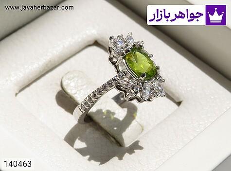 انگشتر نقره زبرجد خوشرنگ زنانه - 140463