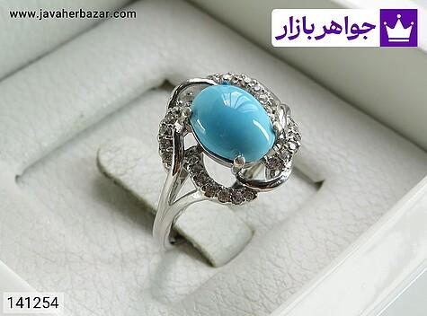 انگشتر نقره فیروزه نیشابوری طرح مریم زنانه - 141254