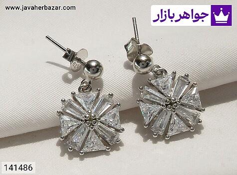 گوشواره نقره زنانه گوشواره نقره طرح شبنم درجه یک وارداتی زنانه - 141486