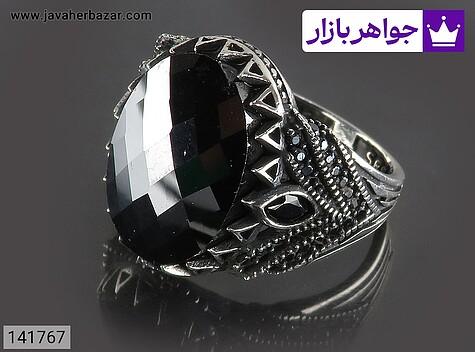 انگشتر انیکس مردانه انگشتر نقره انیکس سیاه مردانه میکروستینگ - 141767