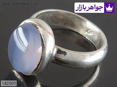 انگشتر عقیق یمنی زنانه انگشتر نقره عقیق یمنی کبود زنانه دست ساز - 142501