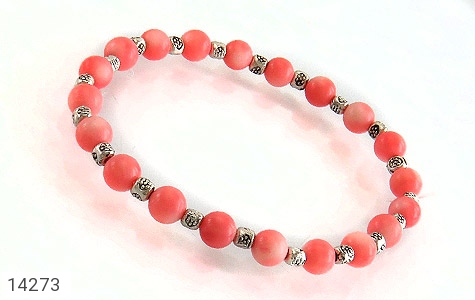 دستبند مرجان خوش رنگ زنانه - 14273