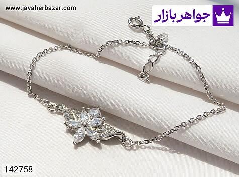 دستبند نقره زنانه دستبند نقره طرح شکوفه زنانه - 142758
