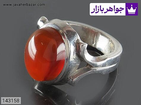 انگشتر عقیق یمنی قرمز مردانه انگشتر نقره عقیق یمنی قرمز زیبا مردانه دست ساز - 143158