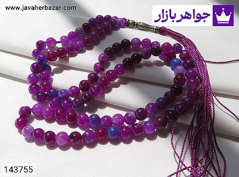 تسبیح جید 101 دانه بنفش زیبا - 143755