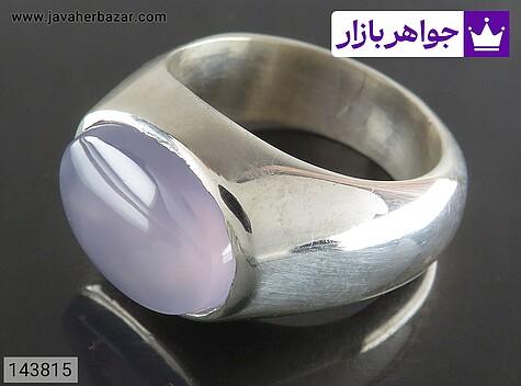 انگشتر عقیق یمنی مردانه انگشتر نقره عقیق یمنی کبود لوکس مردانه دست ساز - 143815