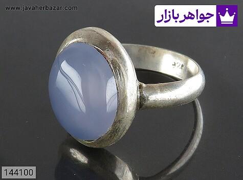 انگشتر نقره عقیق یمنی کبود مردانه دست ساز - 144100