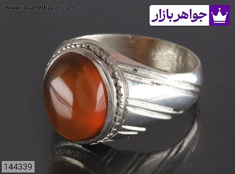 انگشتر نقره عقیق یمنی جذاب مردانه دست ساز - 144339