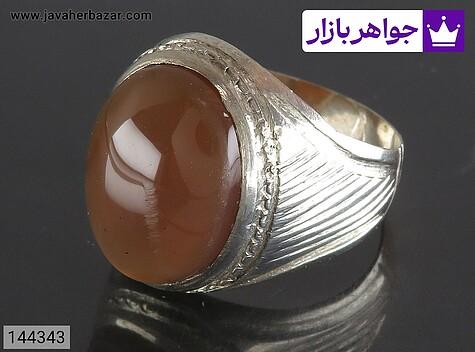 انگشتر عقیق یمنی مردانه انگشتر نقره عقیق یمنی زیبا مردانه دست ساز - 144343