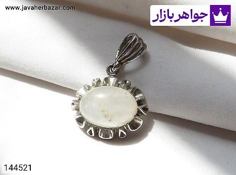 گردنبند دامله مدال نقره کوارتز سفید دامله - 144521