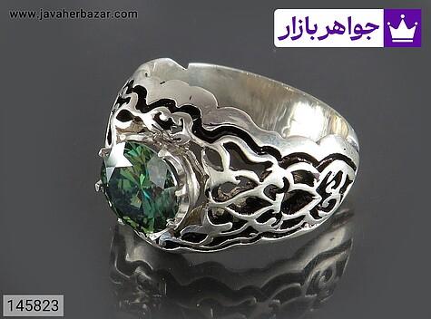 انگشتر موزانایت مردانه انگشتر نقره موزانایت شیک مردانه دست ساز - 145823