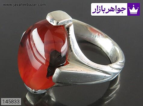 انگشتر نقره عقیق یمنی لوکس مردانه دست ساز - 145833