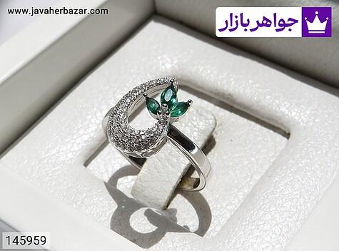 انگشتر زمرد سنتاتیک انگشتر نقره زمرد سنتاتیک جذاب زنانه - 145959