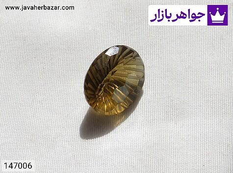 نگین کوارتز نگین سنگ کوارتز لیمویی با تراش بسیار زیبا و جذاب - 147006