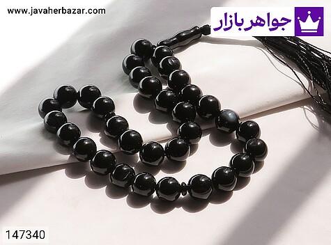 تسبیح عقیق سیاه 33 دانه تسبیح عقیق سیاه 33 دانه خوش دست - 147340