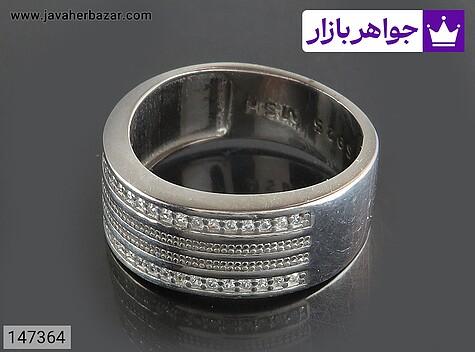 حلقه ازدواج نقره مردانه حلقه ازدواج نقره جواهری مردانه - 147364