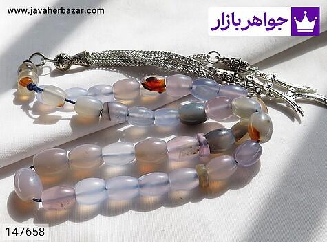 تسبیح عقیق یمنی 33 دانه تسبیح عقیق یمنی 33 دانه کبود خوش دست - 147658