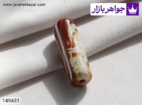 نگین عقیق نارنجی نگین عقیق نارنجی تبتی خوش طرح - 149431