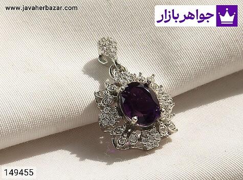 مدال آمتیست زنانه مدال نقره آمتیست طرح بهار زنانه - 149455