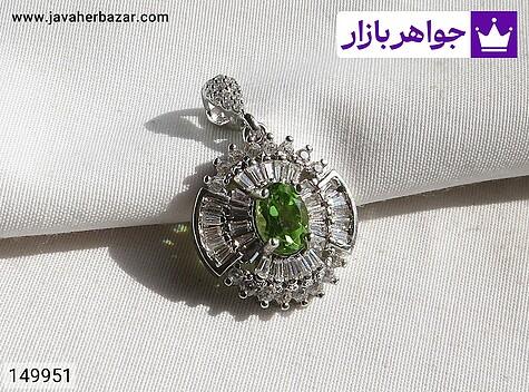 مدال زبرجد زنانه مدال نقره زبرجد لوکس زنانه - 149951