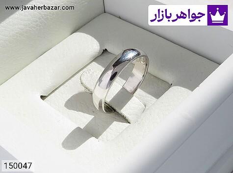 حلقه ازدواج نقره زنانه حلقه ازدواج نقره ساده سایز 56 زنانه - 150047