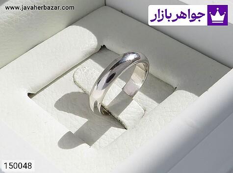 حلقه ازدواج نقره زنانه حلقه ازدواج نقره ساده سایز 50 زنانه - 150048