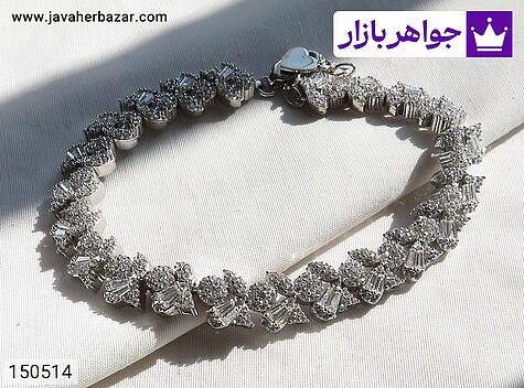 دستبند نقره زنانه دستبند نقره جواهری طرح فلور زنانه - 150514