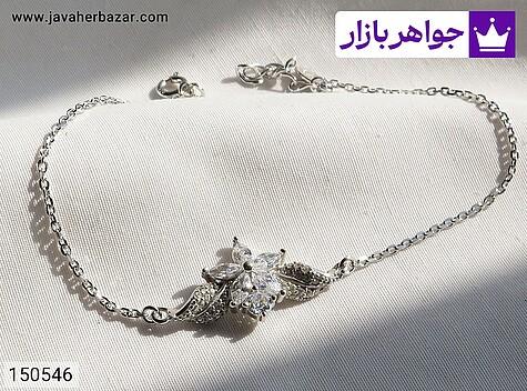 دستبند نقره طرح گلاره زنانه - 150546