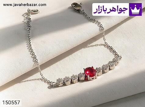 دستبند یاقوت سنتاتیک زنانه دستبند نقره یاقوت سنتاتیک زنانه - 150557