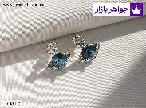 گوشواره استیل گوشواره استیل پینترستی میخ نقره طرح زحل - 150812