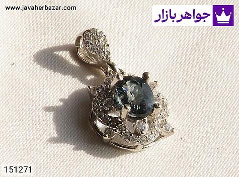 مدال توپاز زنانه مدال نقره توپاز لندن خوشرنگ زنانه - 151271