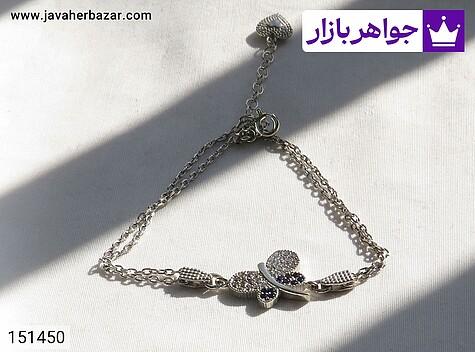 دستبند نقره زنانه دستبند نقره طرح شاپرک زنانه - 151450
