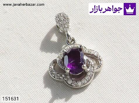 مدال آمتیست زنانه مدال نقره آمتیست طرح بهار زنانه - 151631