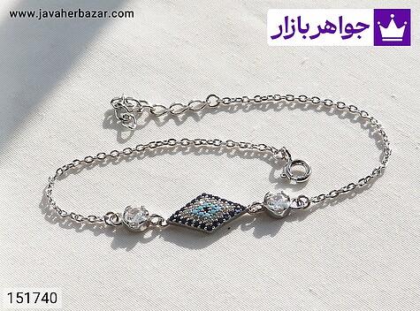 دستبند نقره زنانه دستبند نقره طرح چشم زخم زنانه - 151740