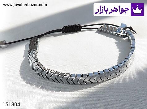 دستبند سنگی حدید صینی طرح فلش زنانه - 151804