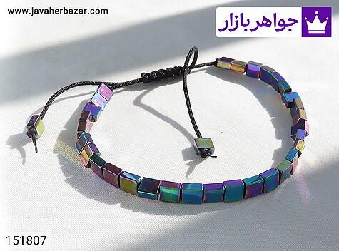 دستبند سنگی حدید صینی زنانه دستبند سنگی حدید صینی هفت رنگ زنانه - 151807