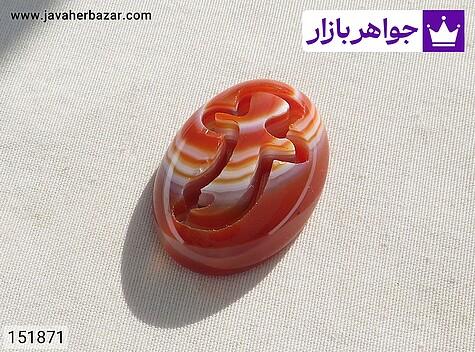 نگین عقیق نگین عقیق سلیمانی طرح شمشیر ذوالفقار - 151871