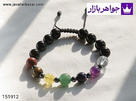 دستبند سنگی چند نگین هفت چاکرا زنانه - 151912
