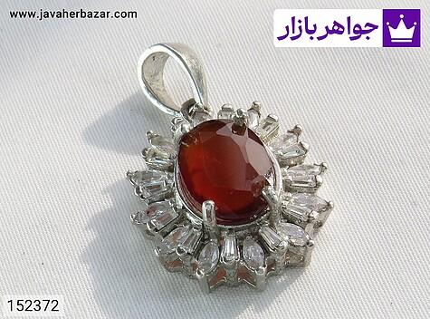 گردنبند نقره گارنت آفریقایی طرح سروناز زنانه - 152372