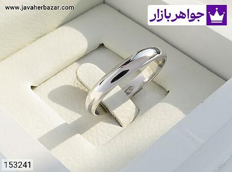 حلقه ازدواج نقره ساده سایز 70 مردانه - 153241