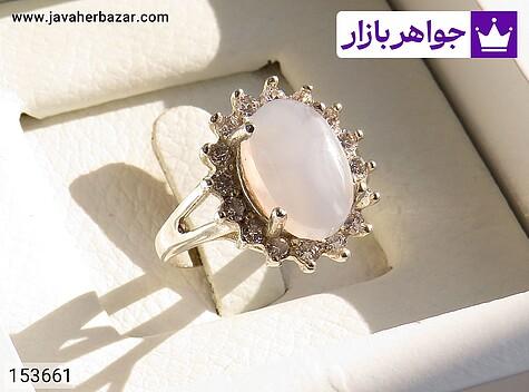 انگشتر نقره عقیق یمنی کبود زنانه - 153661