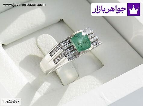 انگشتر زمرد زامبیا مردانه انگشتر نقره زمرد زامبیا خوشرنگ مردانه - 154557