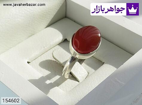 انگشتر عقیق یمنی مردانه انگشتر نقره عقیق یمنی کلاسیک مردانه - 154602