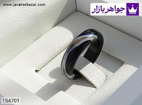 انگشتر عقیق سیاه انگشتر عقیق سیاه سلیمانی سایز 54 55 56 57 58 - 154701