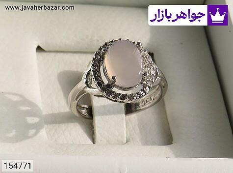 انگشتر عقیق یمنی زنانه انگشتر نقره عقیق یمنی کبود طرح سحر زنانه - 154771