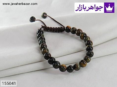 دستبند چشم شاهین زنانه دستبند سنگی چشم شاهین زیبا زنانه - 155041