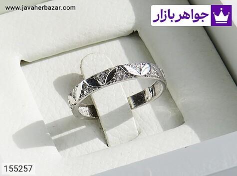 حلقه ازدواج نقره زنانه حلقه ازدواج نقره رینگی شیک زنانه - 155257