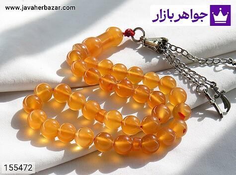 تسبیح عقیق یمنی نارنجی 33 دانه تسبیح عقیق یمنی نارنجی 33 دانه خوشرنگ - 155472
