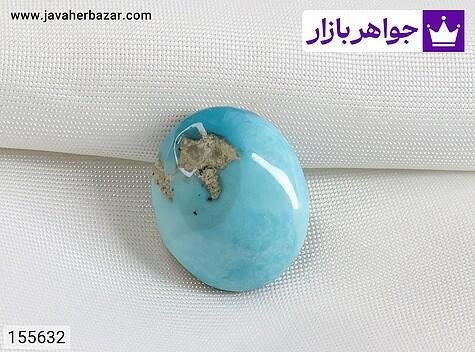 نگین فیروزه کرمانی نگین سنگ فیروزه کرمان تراش دامله خوش رنگ و زیبا - 155632
