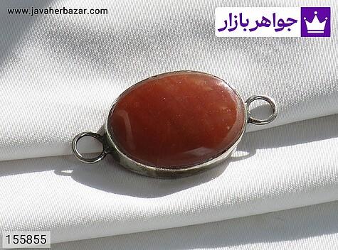مدال عقیق یمنی گردنبند نقره عقیق یمنی زیبا - 155855